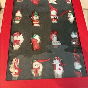 Santa Bear Ornament 15 years Set 1985-1999. 16 ornaments
